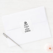 Houd kalm en STOP STRESS - gepersonaliseerde tekst Vierkante Sticker (Envelop)