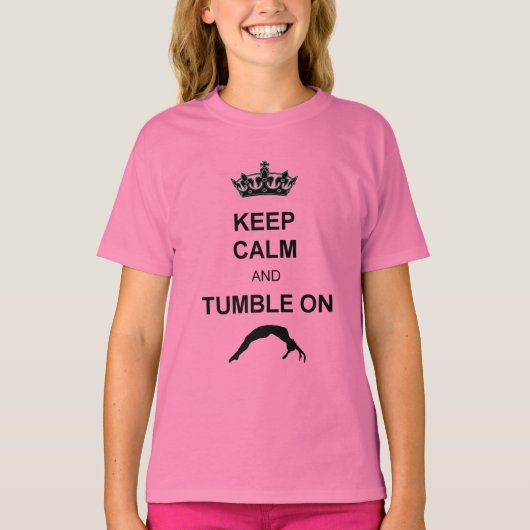 Houd kalm en stummerend shirt van de meisjes (Voorkant)