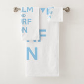 Houd kalm en Surf aan Bad Handdoek (Insitu)