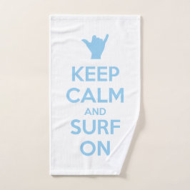 Houd kalm en Surf aan Bad Handdoek