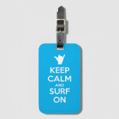 Houd kalm en Surf aan Bagagelabel (Voorkant (verticaal))