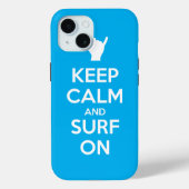 Houd kalm en Surf aan Case-Mate iPhone Case (Achterkant)