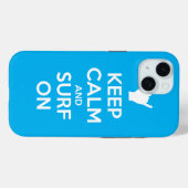 Houd kalm en Surf aan Case-Mate iPhone Case (Achterkant (horizontaal))