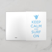 Houd kalm en Surf aan Folie Wenskaart (Buiten Laag)