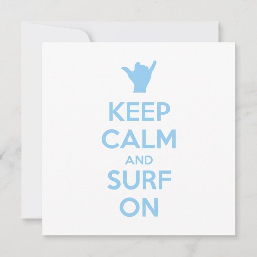 Houd kalm en Surf aan Kaart (Voorkant)