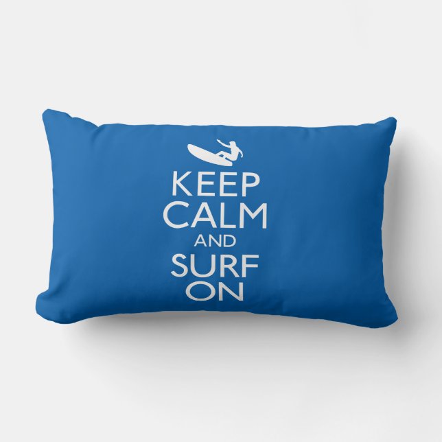 Houd kalm en Surf aan Kussen (Voorkant)
