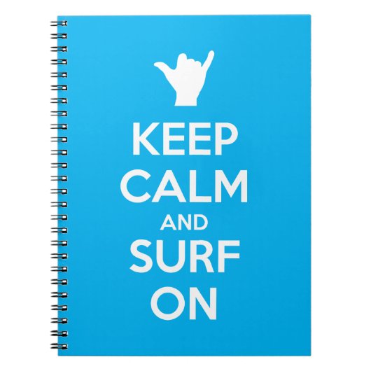 Houd kalm en Surf aan Notitieboek (Voorkant)