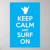 Houd kalm en Surf aan Poster (Voorkant)