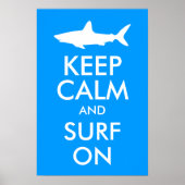 Houd kalm en Surf aan Poster (Voorkant)