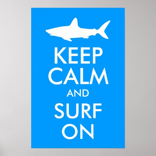 Houd kalm en Surf aan Poster (Voorkant)