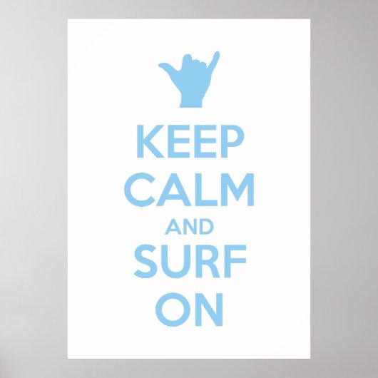 Houd kalm en Surf aan Poster (Voorkant)