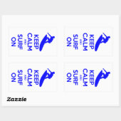 Houd kalm en Surf aan Rechthoekige Sticker (Vel)