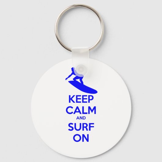 Houd kalm en Surf aan Sleutelhanger (Voorkant)