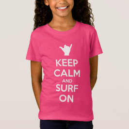 Houd kalm en Surf aan T-shirt
