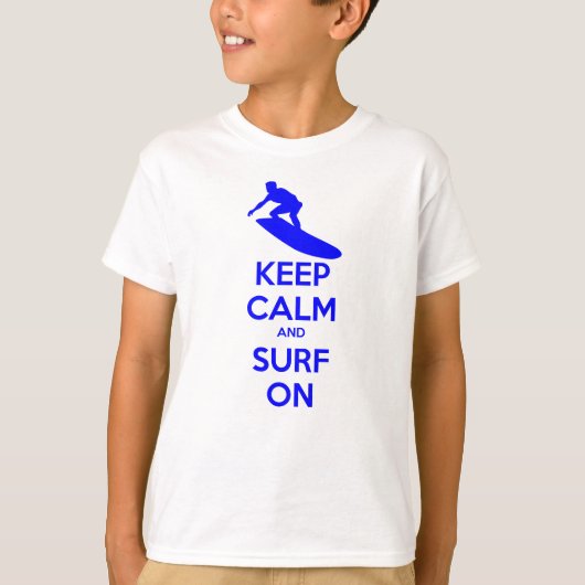 Houd kalm en Surf aan T-shirt (Voorkant)
