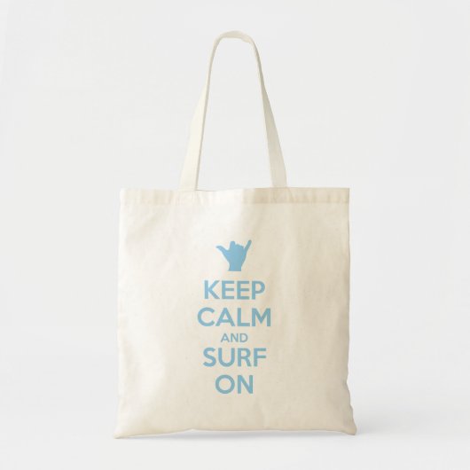 Houd kalm en Surf aan Tote Bag (Voorkant)