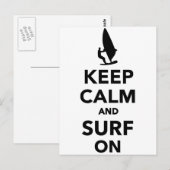 Houd kalm en surf door briefkaart (Voorkant / Achterkant)