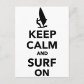 Houd kalm en surf door briefkaart (Voorkant)