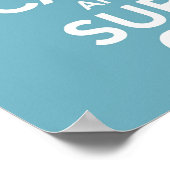 Houd kalm en Surf op druk / poster (Hoek)