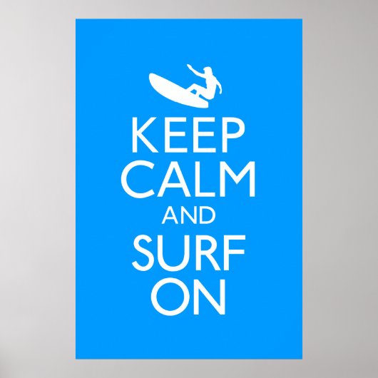 Houd kalm en Surf op Poster (Voorkant)