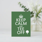 Houd kalm en T-shirt uit - Golf cadeaus, alle kleu Briefkaart (Staand voorkant)