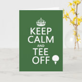 Houd kalm en T-shirt uit - Golf cadeaus, alle kleu Kaart (Gele Bloem)
