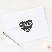 Houd kalm en tape aan hart sticker (Envelop)