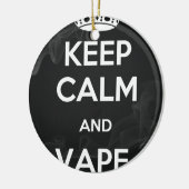 Houd kalm en tape aan keramisch ornament (Links)