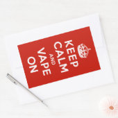 Houd kalm en tape aan rechthoekige sticker (Envelop)