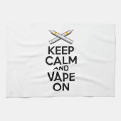 Houd kalm en tape aan theedoek (Horizontaal)