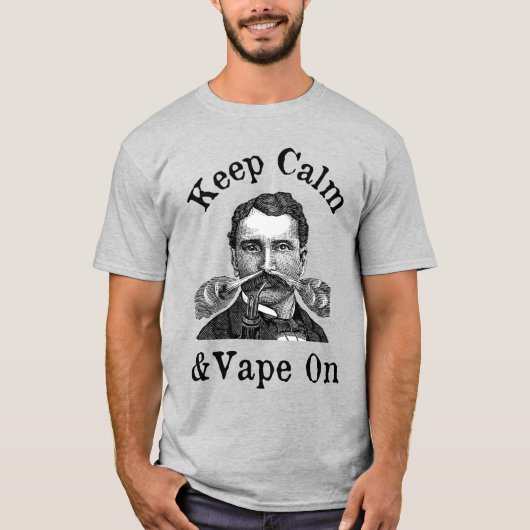 Houd kalm en tape op T-shirt (Voorkant)