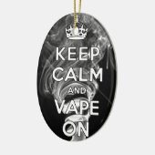 Houd kalm en tape op versiering keramisch ornament (Links)