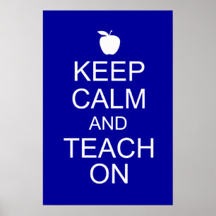 Houd kalm en TEACH op Poster