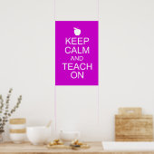 Houd kalm en TEACH op Poster (Keuken)