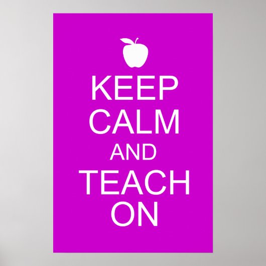 Houd kalm en TEACH op Poster (Voorkant)