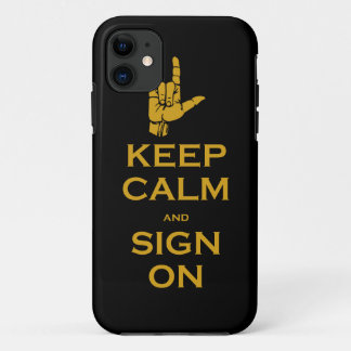 Houd kalm en teken in iPhone Case