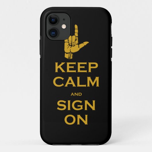 Houd kalm en teken in iPhone Case (Achterkant)