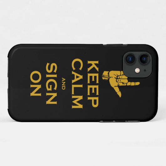 Houd kalm en teken in iPhone Case (Achterkant (horizontaal))