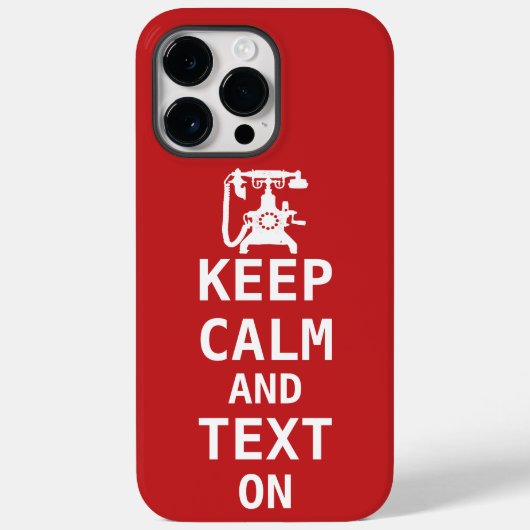 Houd kalm en TEKST aan Case-Mate iPhone Case (Achterkant)