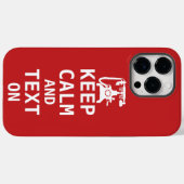 Houd kalm en TEKST aan Case-Mate iPhone Case (Achterkant (horizontaal))