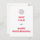 Houd kalm en tevreden postkruising briefkaart (Voorkant / Achterkant)