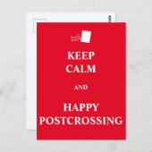 Houd kalm en tevreden postkruising briefkaart (Voorkant / Achterkant)