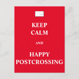 Houd kalm en tevreden postkruising briefkaart