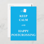 Houd kalm en tevreden postkruising briefkaart (Voorkant / Achterkant)