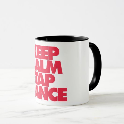 Houd kalm en Tik Dans Mok (Voorkant rechts)