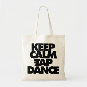 Houd kalm en Tik Dans Tote Bag