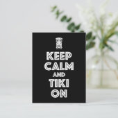 Houd kalm en Tiki aan Briefkaart (Staand voorkant)