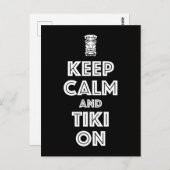 Houd kalm en Tiki aan Briefkaart (Voorkant / Achterkant)