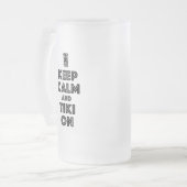 Houd kalm en Tiki aan Matglas Bierpul (Voorkant links)