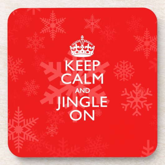 Houd kalm en tingle op de rode accu drankjes onderzetter (Voorkant)